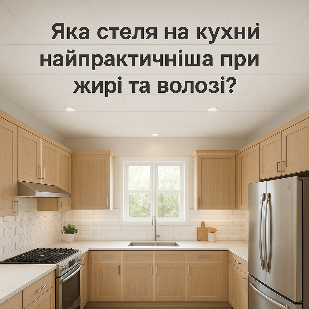 Критерії практичної стелі для кухні: жир, волога, догляд і довговічність (<strong>яку стелю зробити на кухні</strong>)