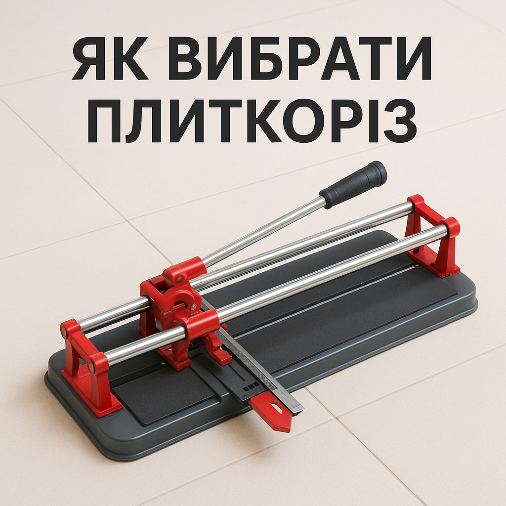 Плиткоріз на столі з плиткою